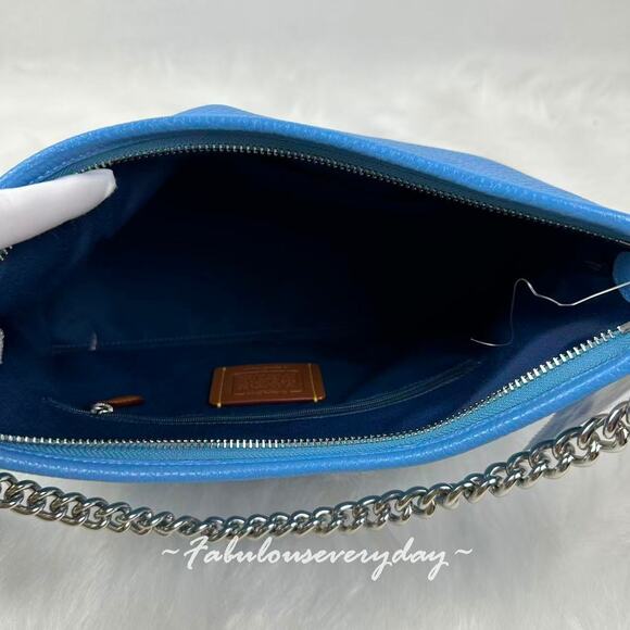 Coach Laurel Shoulder/Crossbody Bag With Mirror Charm And Pouch CBI94 Pool/Sand - Picture 8 of 9